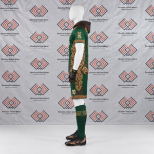 Custom Green 7v7 Football Uniform with Māori Design - Image 4