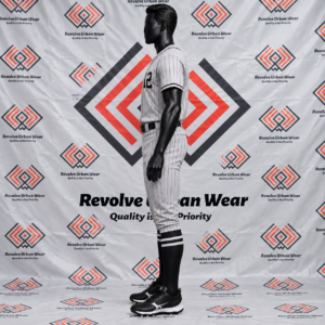 Grey Pinstripe Full Button Baseball Uniform - Image 3