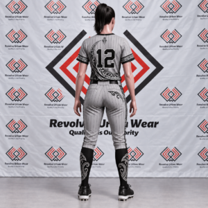 Grey Pinstripe Māori Baseball Uniform - Image 3