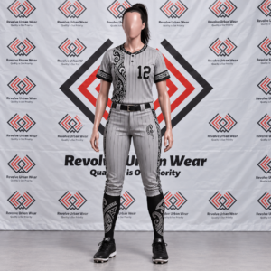 Alternative view of Grey Pinstripe Māori Baseball Uniform