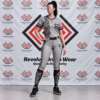 Grey pinstripe custom Maori baseball uniform on a mannequin.
