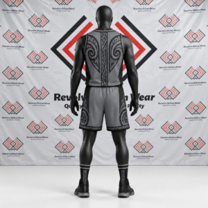 Custom Grey Māori Basketball Uniform - Image 3