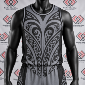 Custom Grey Māori Basketball Uniform - Image 5