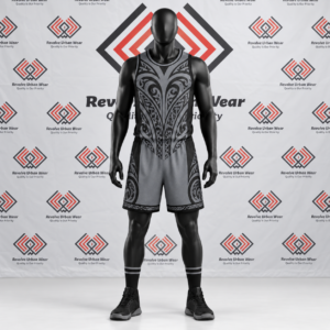 Alternative view of Custom Grey Māori Basketball Uniform