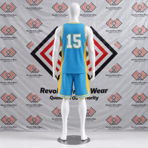 Alternative view of Best Custom Blue Basketball Uniform