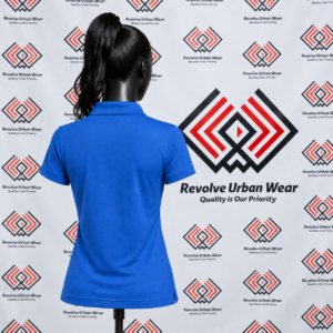 Alternative view of Custom Polo Shirt – Royal Blue Solid | Your Logo & Colors