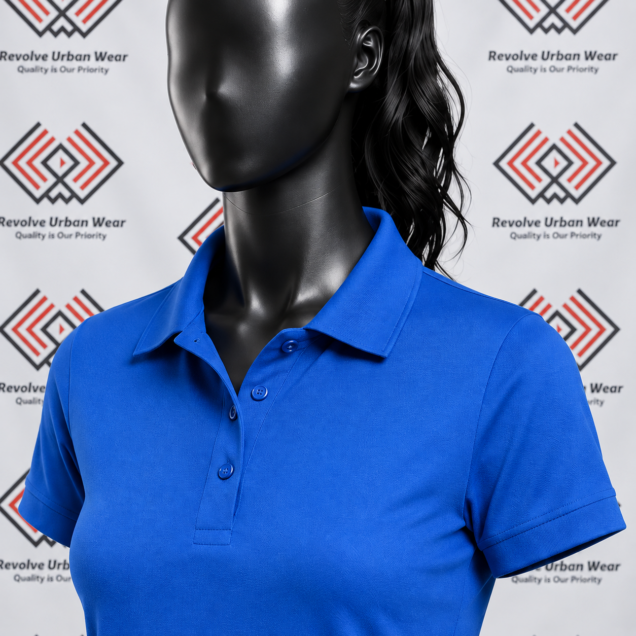 Custom Polo Shirt – Royal Blue Solid | Your Logo & Colors - Image 4