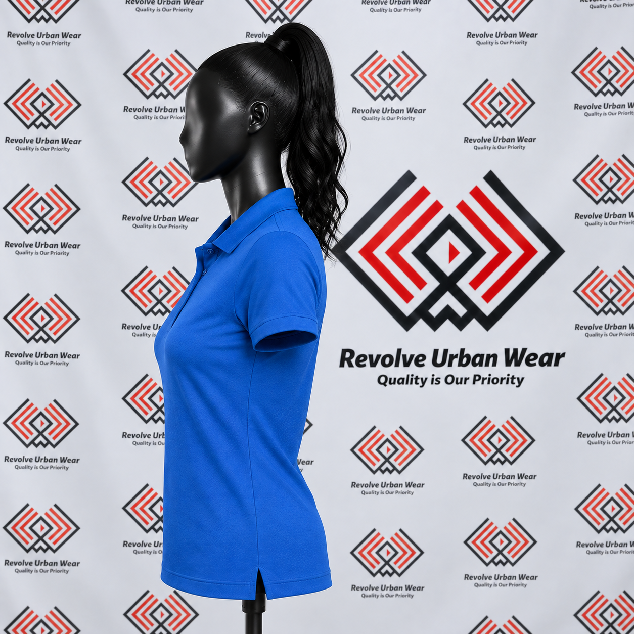 Custom Polo Shirt – Royal Blue Solid | Your Logo & Colors - Image 3