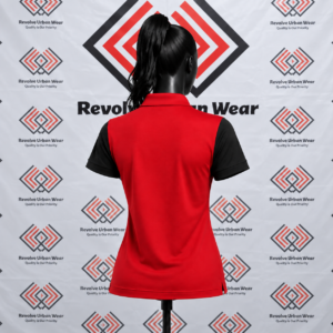 Custom Polo Shirt – Black & Red | Your Logo & Colors - Image 3