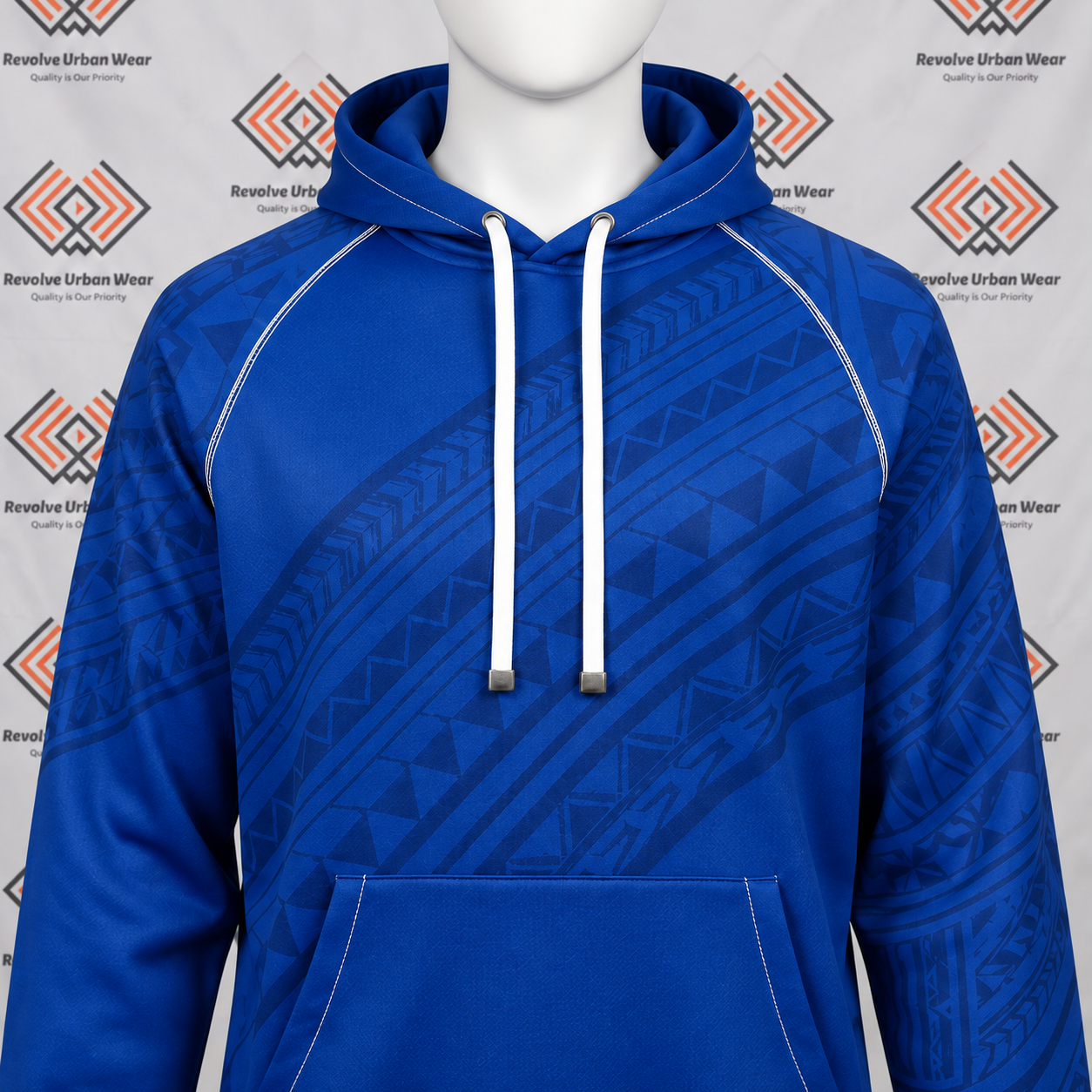 Blue Tribal Custom Hoodie - Image 5