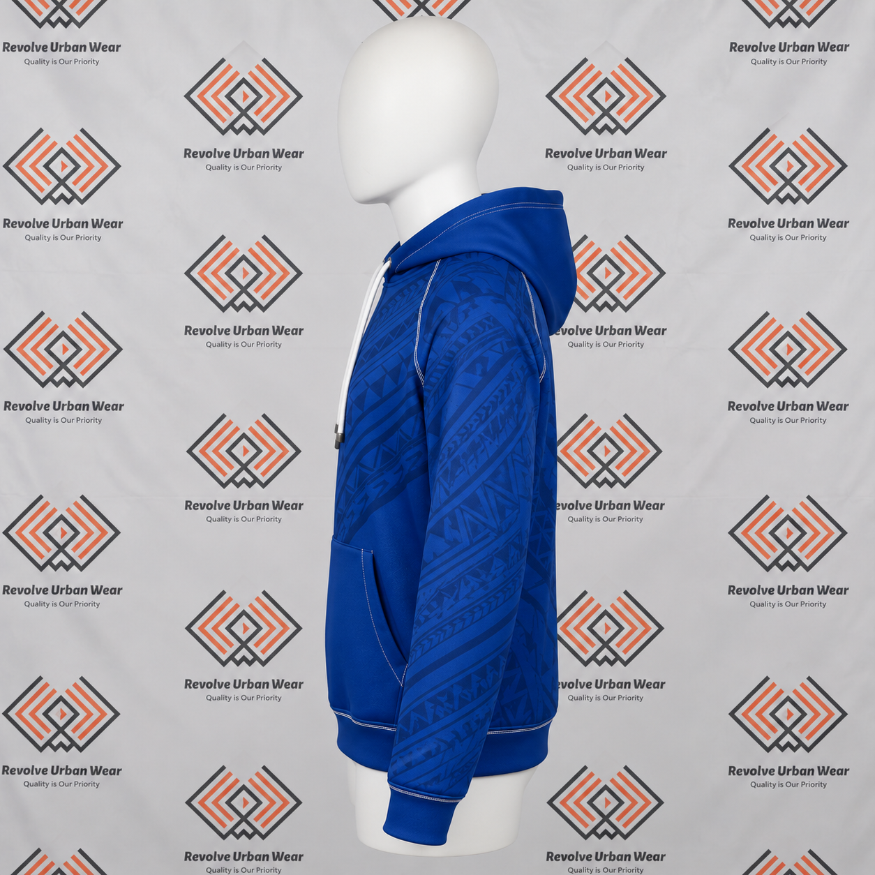 Blue Tribal Custom Hoodie - Image 4