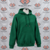 Green Tribal Hoodie featuring a made to order rich green pullover design with sweeping tonal tribal chest graphics and matching green drawstrings.