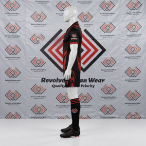 Black Red Graphic Custom Rugby Kit - Image 4