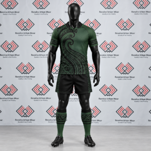 Alternative view of Green & Black Māori Rugby Union Uniform