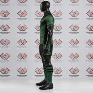 Green & Black Chevron Rugby Union Team Kit - Image 4