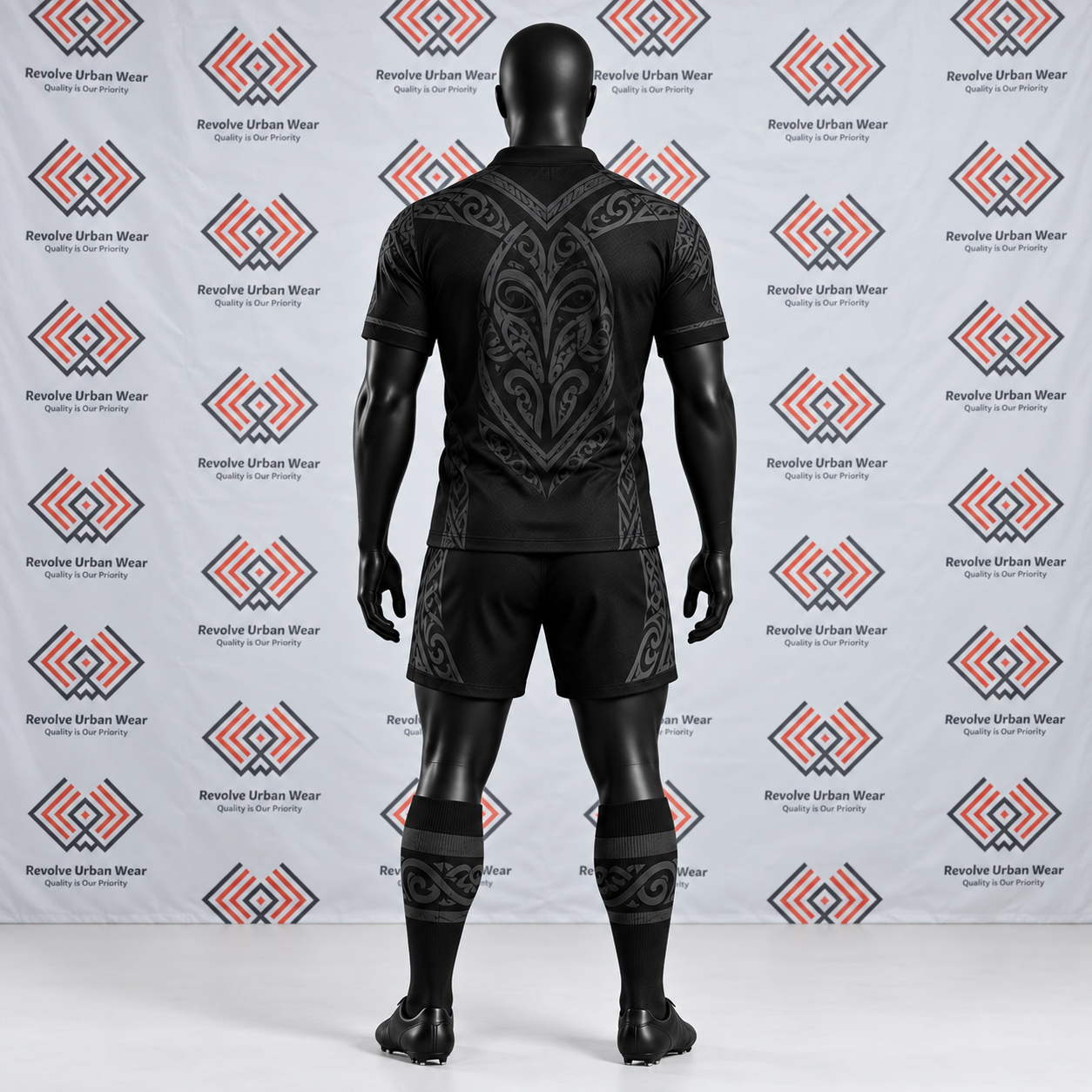 Custom Black Māori Rugby Union Team Kit - Image 3