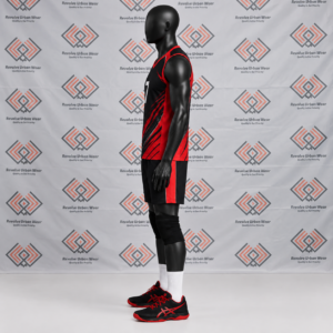 Custom Black and Red Volleyball Uniforms - Image 4