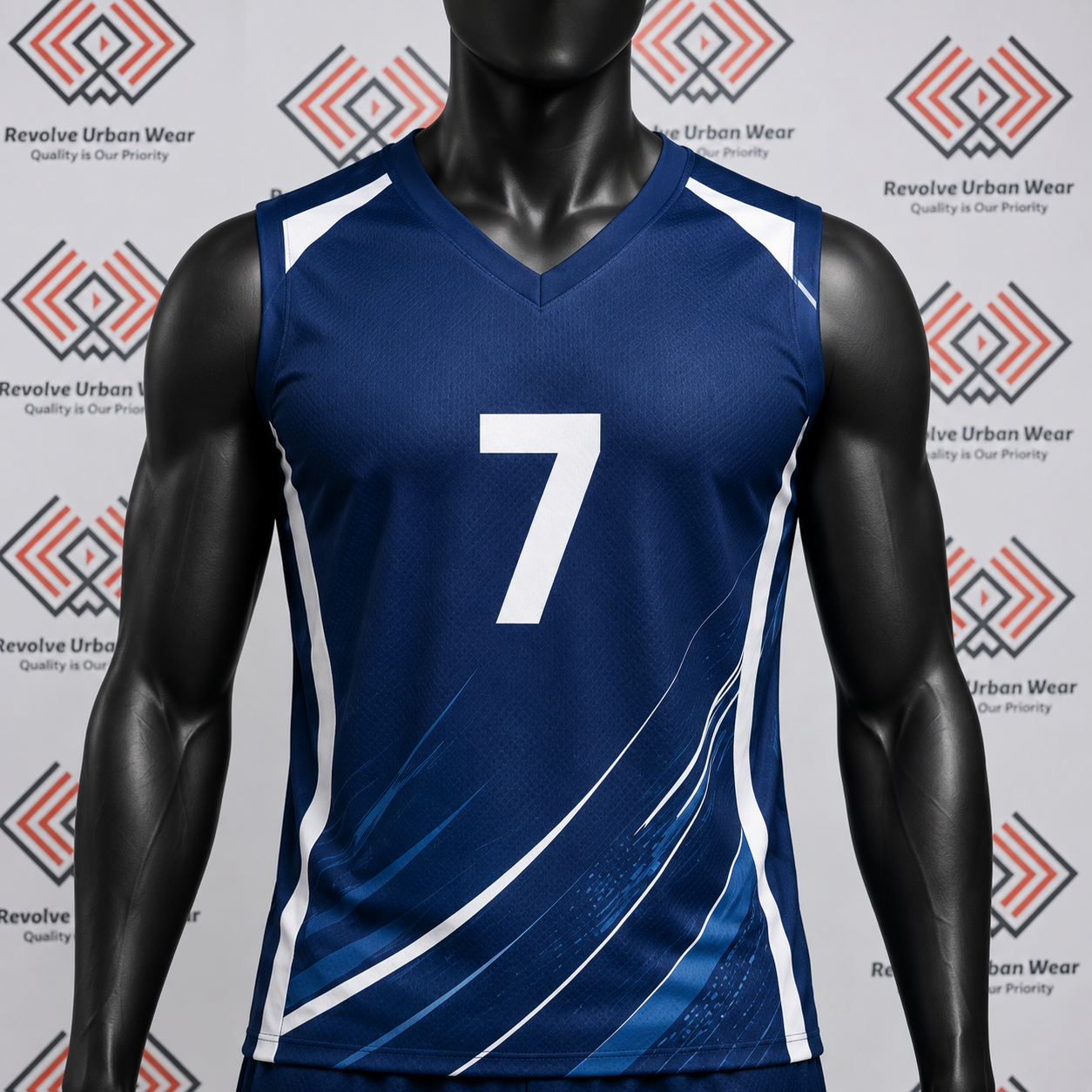 Custom Navy and White Volleyball Uniforms - Image 5