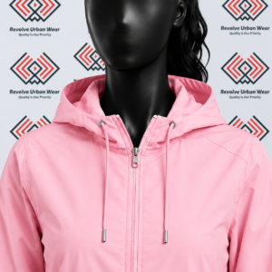 Custom Solid Pink Windbreaker Jacket - Image 5