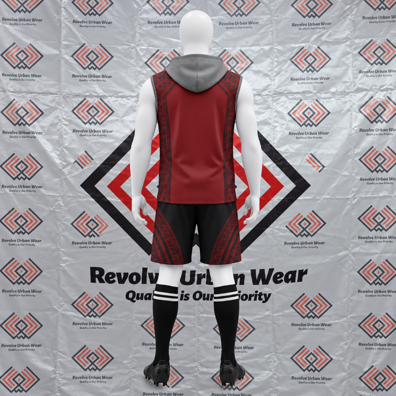 Best Custom Maroon and Black 7v7 Uniform - Image 3