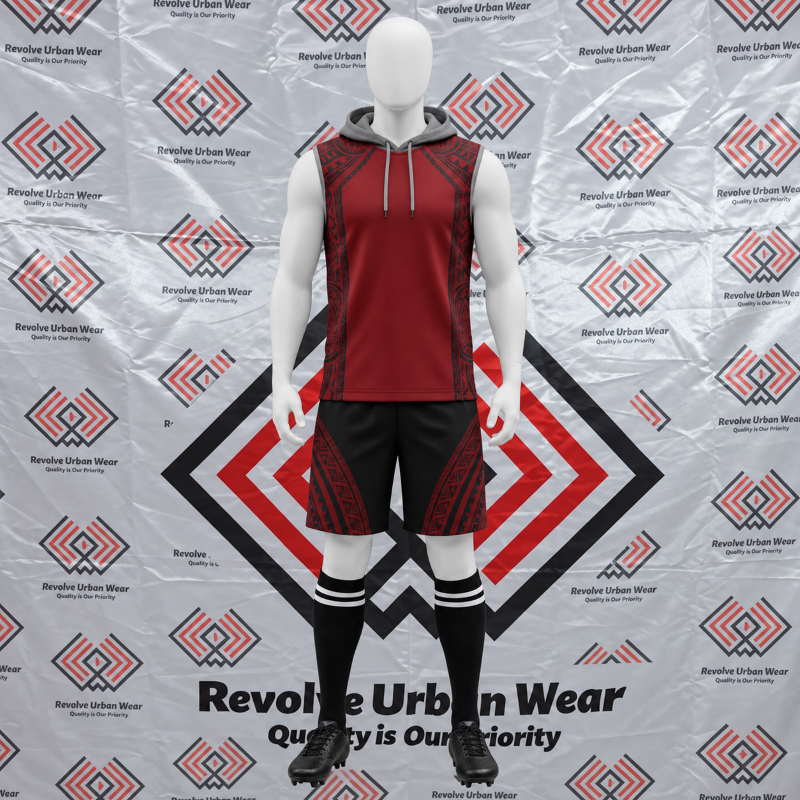 Best Custom Maroon and Black 7v7 Uniform - Image 2