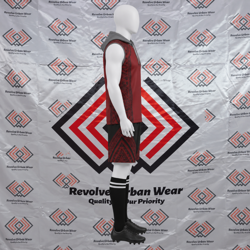 Best Custom Maroon and Black 7v7 Uniform - Image 4