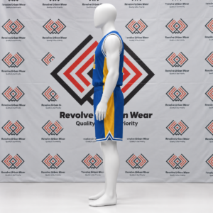 Best Custom Blue V-Neck Basketball Uniform - Image 4