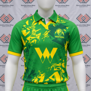 Custom Green Yellow Cricket Kit - Image 5