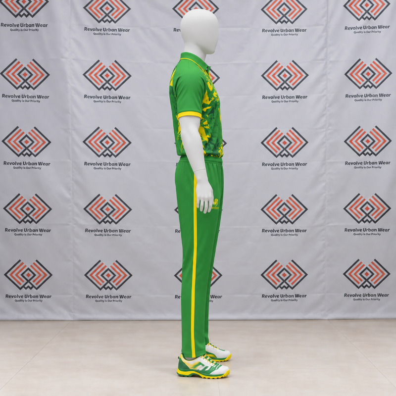 Custom Green Yellow Cricket Kit - Image 4