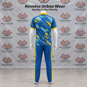 Custom Blue Yellow Cricket Kit - Image 3