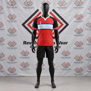 Alternative view of Best Custom Red and Black Rugby Uniform