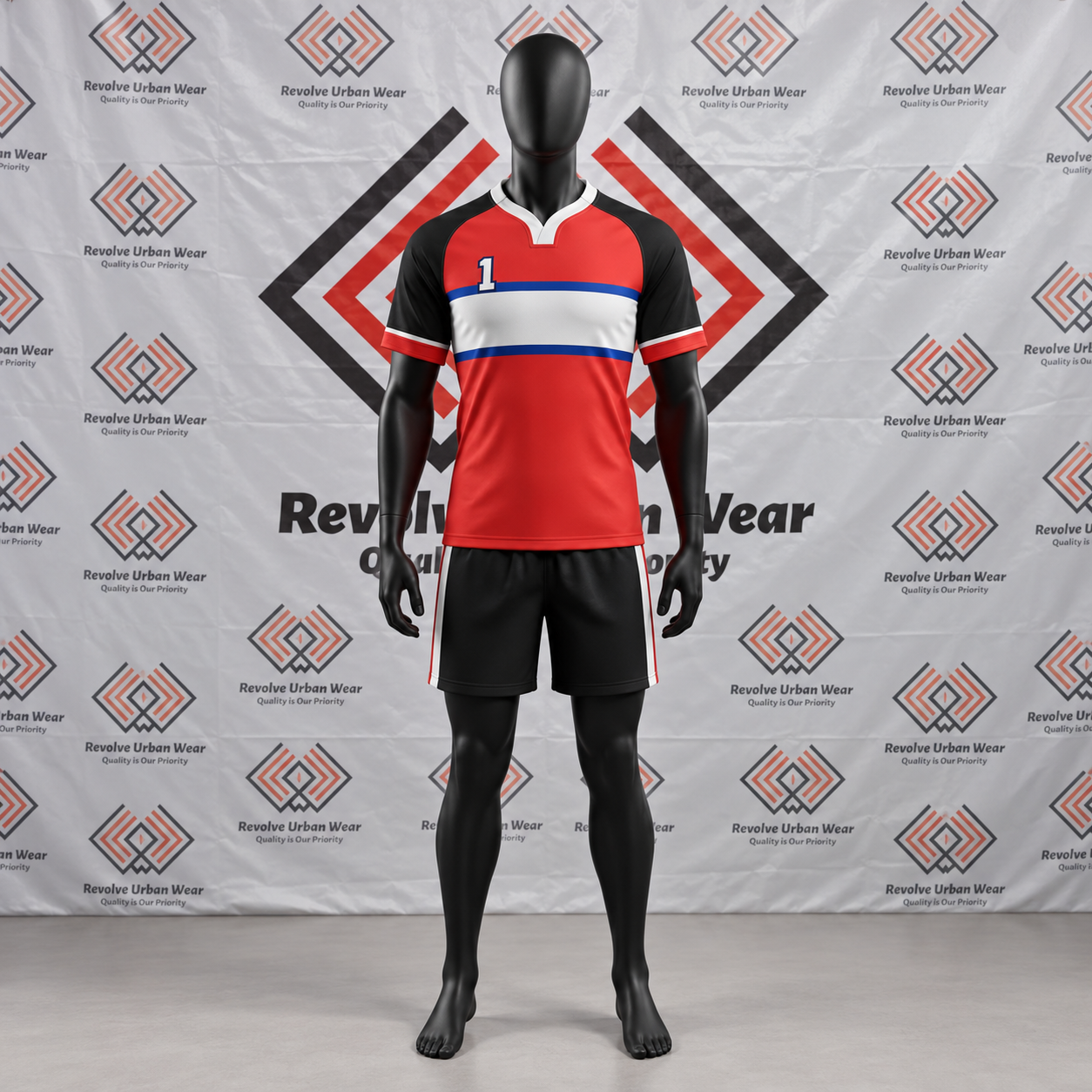 Best Custom Red and Black Rugby Uniform - Image 2