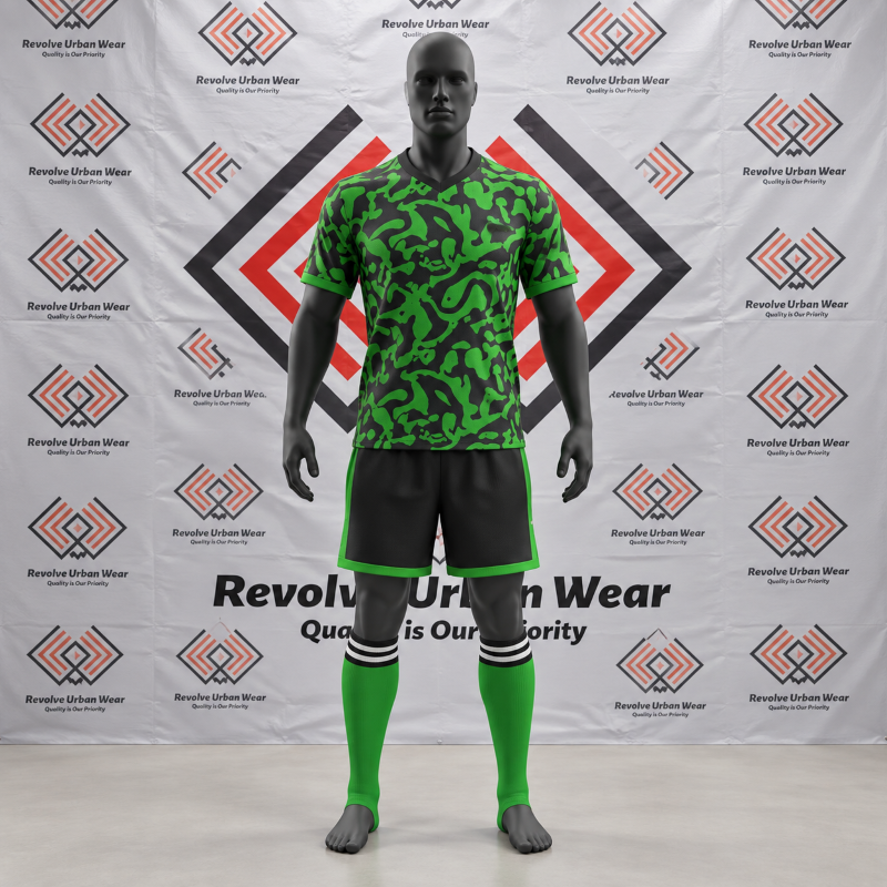 Green Black Soccer Kit - Image 2