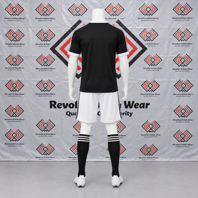 Black White Custom Soccer Kit - Image 3