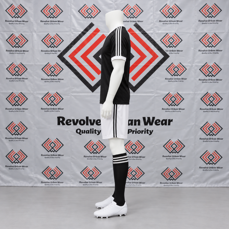 Black White Custom Soccer Kit - Image 4