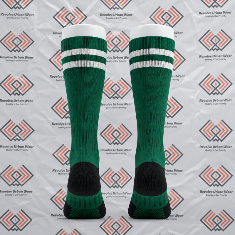 Best Custom Green and White Crew Socks - Image 4
