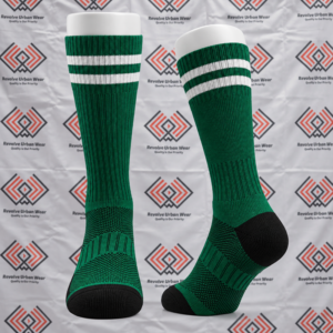 Best Custom Green and White Crew Socks - Image 3