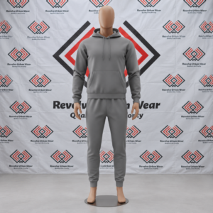 Alternative view of Best Custom Grey Hooded Fleece Tracksuit