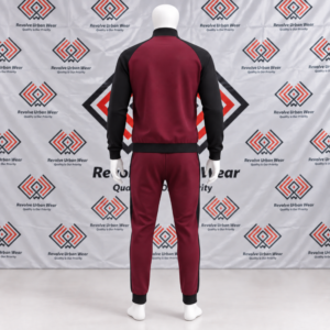 Best Custom Maroon and Black Tracksuit - Image 3