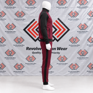 Best Custom Maroon and Black Tracksuit - Image 4