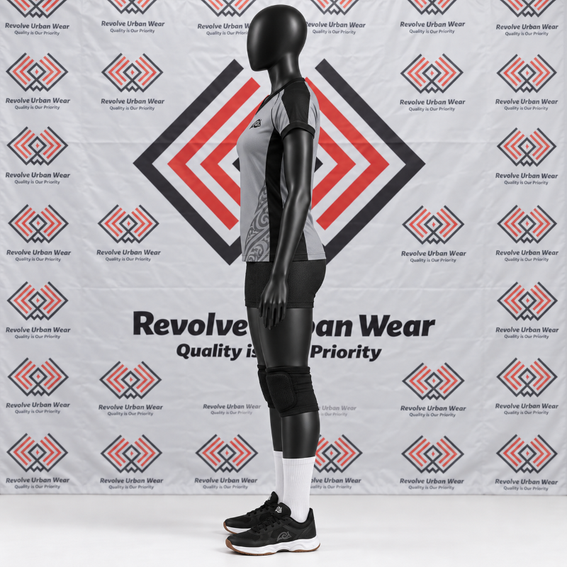 Grey Black Custom Volleyball Kit - Image 4