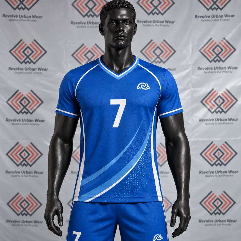 Blue White Custom Volleyball Kit - Image 5