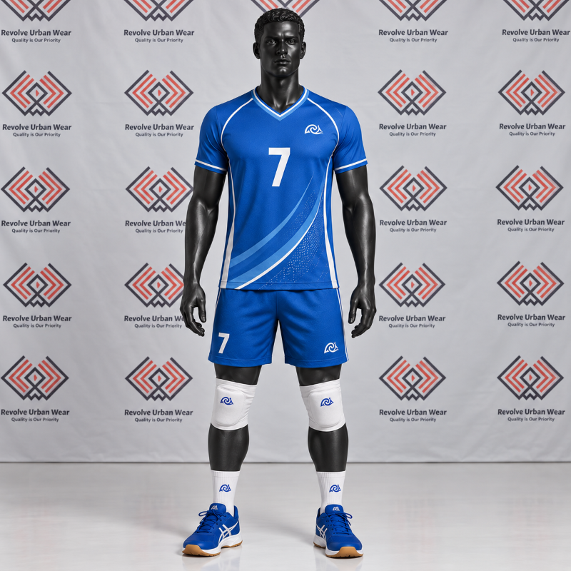 Blue White Custom Volleyball Kit - Image 2