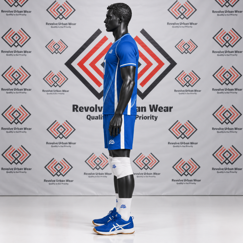Blue White Custom Volleyball Kit - Image 4