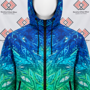 Best Custom Blue and Green Windbreaker Jacket - Image 5